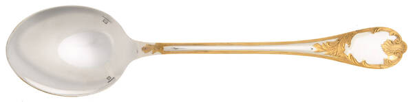 Marly (Silverplate, Gold Accents) Solid Salad Serving Spoon