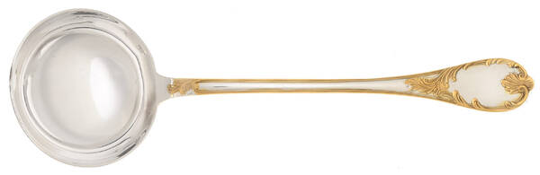Marly (Silverplate, Gold Accents) Solid Soup Ladle