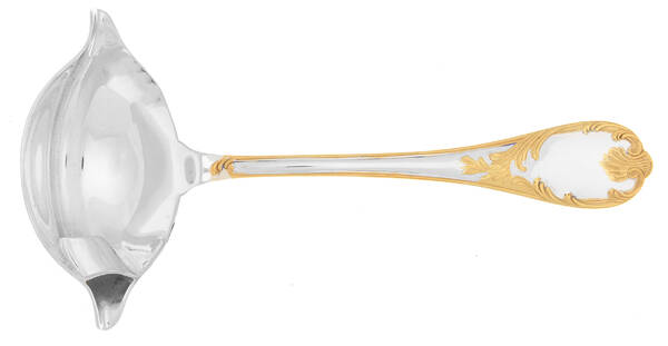 Marly (Silverplate, Gold Accents) Ladle-Gravy/Solid Piece 2 Spout with Strainer