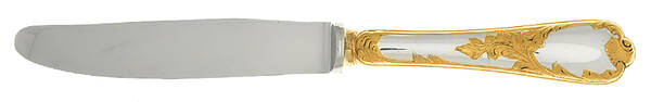Marly (Silverplate, Gold Accents) Pastry Knife with Stainless Blade