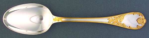 Marly (Silverplate, Gold Accents) Dessert/Oval Soup Spoon