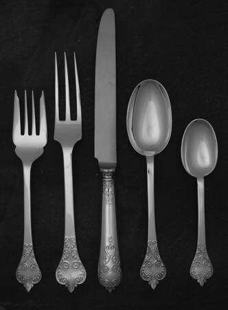 William & Mary (Sterling) 5 Piece Dinner Size Setting