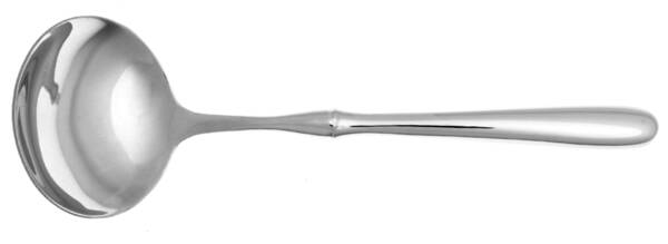 Avignon Bright-Fusain (Stainless) Gravy Ladle with No Spout Stainless Bowl HC