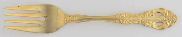 CUS18 (Gold Electroplate) Individual Salad Fork