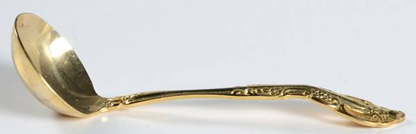 CUS18 (Gold Electroplate) Solid Gravy Ladle