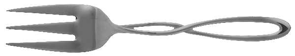 Allusion-Infinity (Stainless) Medium Solid Cold Meat Serving Fork by Cambridge Silver