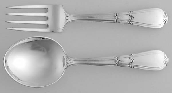 Troubadour (Sterling, 1950-1932, No Monograms) 2 Pc Baby Set (BF, BS)