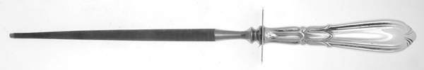 Troubadour (Sterling, 1950-1932, No Monograms) Large Knife Sharpener-Steel Rod w/Sterling Guard