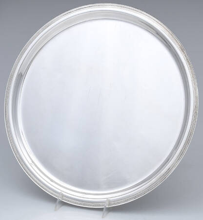 Perles (Silverplate, Hollowware) 15" Round Tray