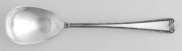 Scroll & Bead (Sterling, 1940, No Monograms) Sugar Spoon by R. Blackinton & Co