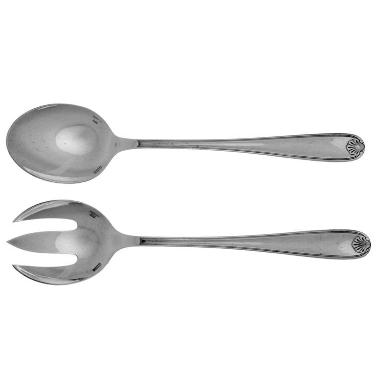 CTF41(SILVERPLATE) (2 Pc) Solid Salad Set
