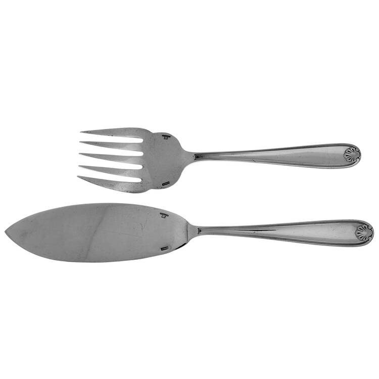 CTF41(SILVERPLATE) 2 Piece Large Solid Fish Serving Set