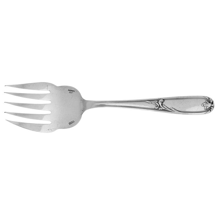 CTF43 (SILVERPLATE) Large Solid Fish Serving Fork