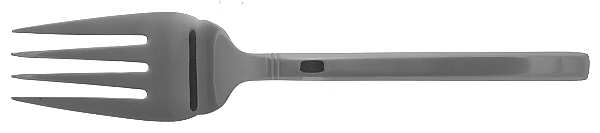 Seminary (Stainless) Medium Solid Cold Meat Serving Fork by Cuisinart Flatware