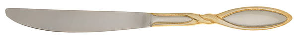 Eclipse (Stainless, Gold Accent) Modern Solid Knife
