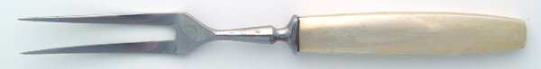 Cuo7 (Silverplate) Small Steak Carving Fork with Stainless Prongs