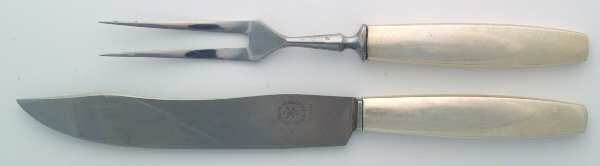 Cuo7 (Silverplate) Small Stainless Blade 2-Piece Steak Carving Set