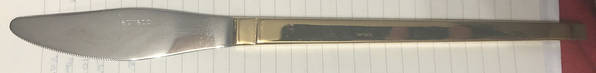 Gold Verme (Gold Electroplate) Modern Solid Knife