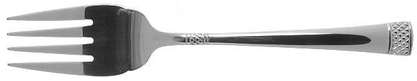Crescent (Stainless) Medium Solid Cold Meat Serving Fork by Cuisinart Flatware