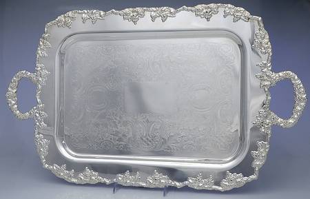 1089 (Silverplate, Hollowware) Large Silverplate Waiter Tray