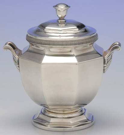 Colbert (Silverplate, Hollowware, Gadroon Design) Sugar Bowl & Lid