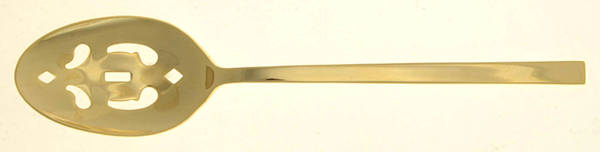 Gold Chop (Gold Electroplate) Pierced Tablespoon (Serving Spoon)