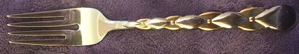 Boudior (Stainless, Gold Accent) Individual Salad Fork