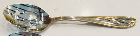 Medina (Stainless, Gold Accent) Tablespoon (Serving Spoon)