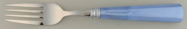 Novia Pearlized-Blue (Stainless, Plastic) Individual Salad Fork