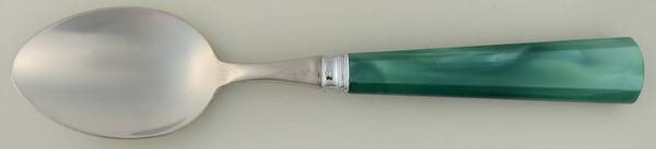 Novia Pearlized-Green (Stainless, Plastic) Place/Oval Soup Spoon