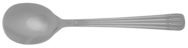 Osiris (Stainless, Ribbed Handle & Bolster) Round Bowl Soup Spoon (Cream Soup) HC