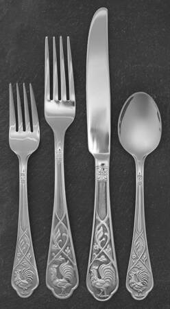 Rooster (Stainless) 4 Piece Place Setting