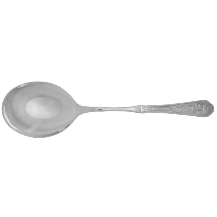 Rooster (Stainless) Casserole Spoon with Smooth Stainless Bowl HC