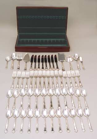 Centennial (Silverplate) 56 Piece Set & Wood Case