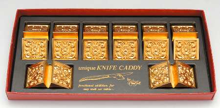 Gold Electroplate Flatware Knife Rest - Set of 8
