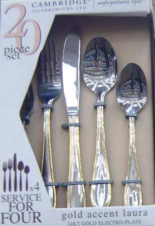 Gold Accent Laura (Stainless) Place/Oval Soup Spoon
