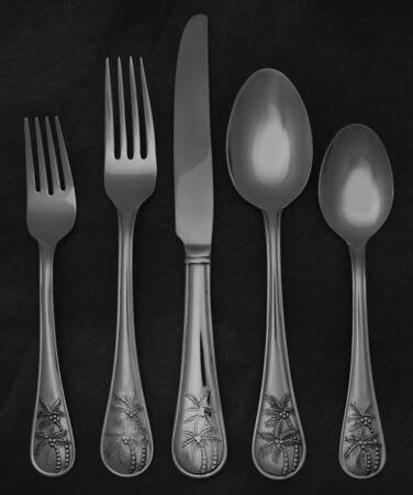 Palm Tree (Stainless) 5 Piece Place Setting