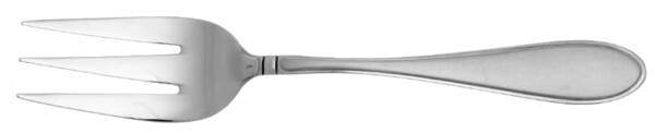 Evanston Sand (Stainless, Outlined Ridge Back) Medium Solid Cold Meat Serving Fork