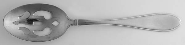Evanston Sand (Stainless, Outlined Ridge Back) Pierced Tablespoon (Serving Spoon)