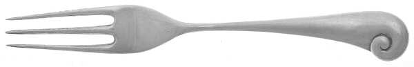 Modern Shell (Sterling) Individual Salad Fork