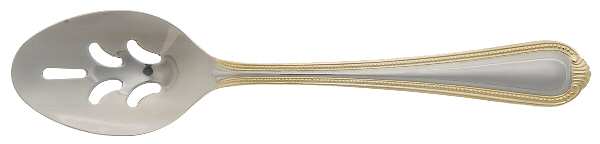Verona (Stainless, Gold Accent) Pierced Tablespoon (Serving Spoon)
