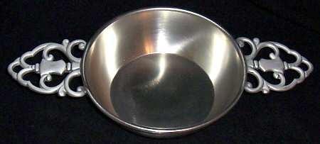Colonial (Pewter, Hollowware) Double Handled Porringer