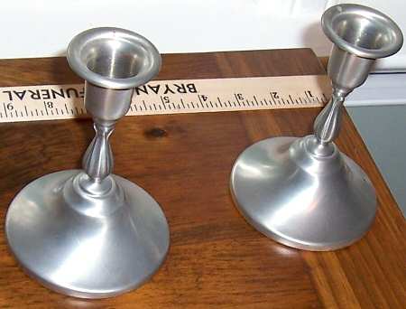 Pewter Hollowware Console Candleholder