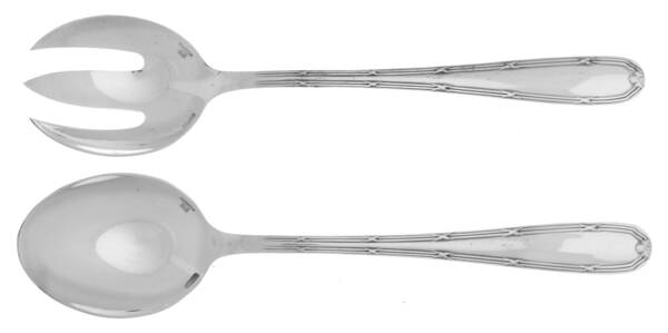 Turgot (Silverplate) (2 Pc) Solid Salad Set