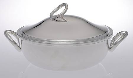 Vertigo (Silverplate, Hollowware) Round Covered Vegetable Bowl