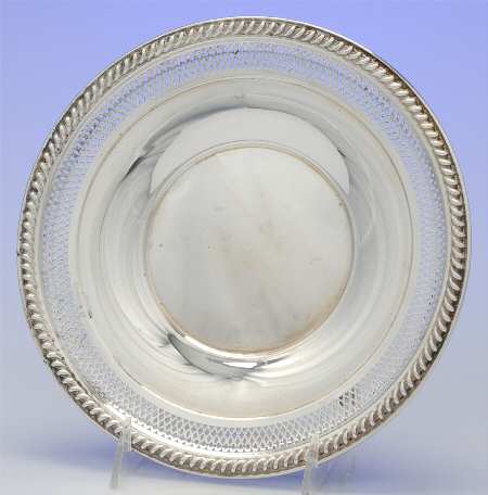 52 (Sterling, Hollowware) 9" Sandwich Plate