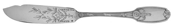 CTF90 (Silverplate) Bright Cut Individual Solid Fish Knife