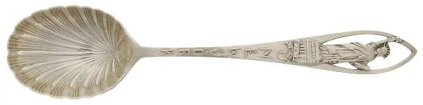 States & Cities Souvenir Spoons(Sterling) Sugar Shell Spoon-New York
