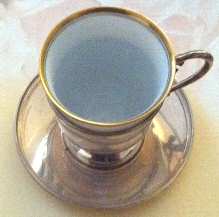 601 (Sterling, Hollowware) Demitasse Cup and Saucer with Lenox Liner