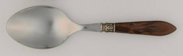 Cameo-Brown (Stainless) Salad Servng Spoon with Stainless Bowl